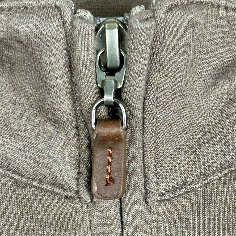 Mizzen Main 1/4 Zip Pullover Mens XL Brown Trim Fit Mock Neck Sweater - Picture 6 of 14